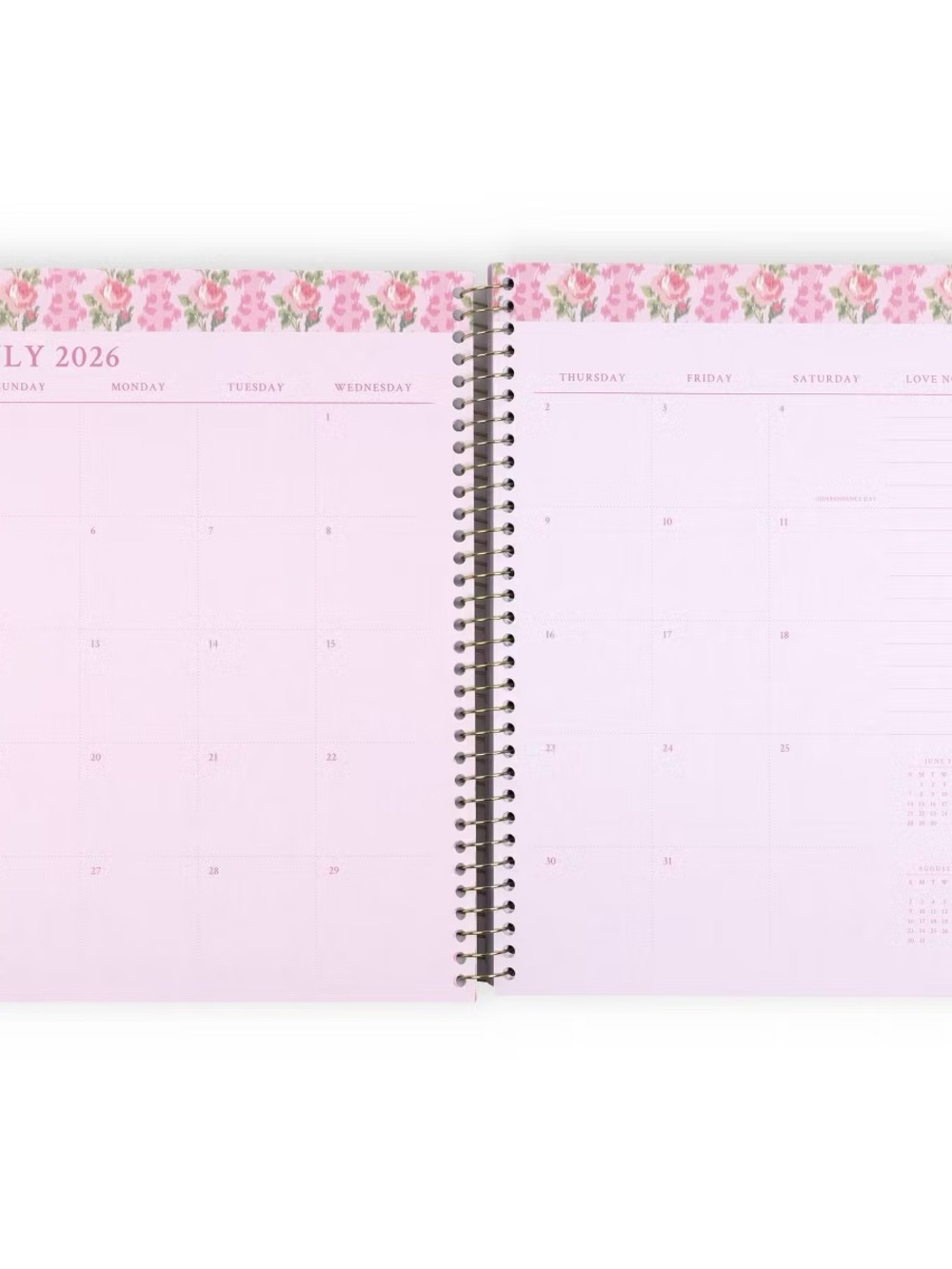 💙🎯 LoveShackFancy x Target - Yoobi Weekly Planner Whisper Blue - Picture 6 of 7